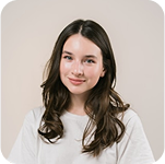 Smiling young woman portrait for corporate profile