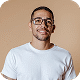 Portrait of young man in white t-shirt