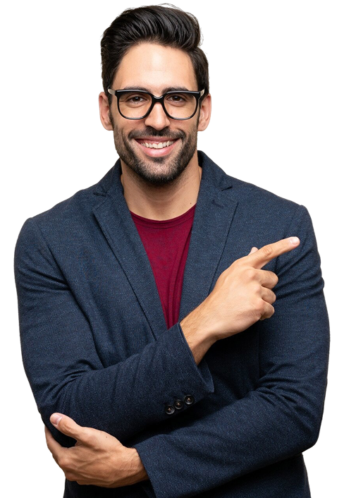 Professional consultant posing confidently in casual business attire